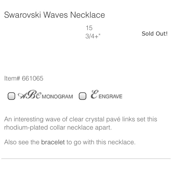 Swarovski crystal necklace rhodium plated 661065 - Picture 3 of 4